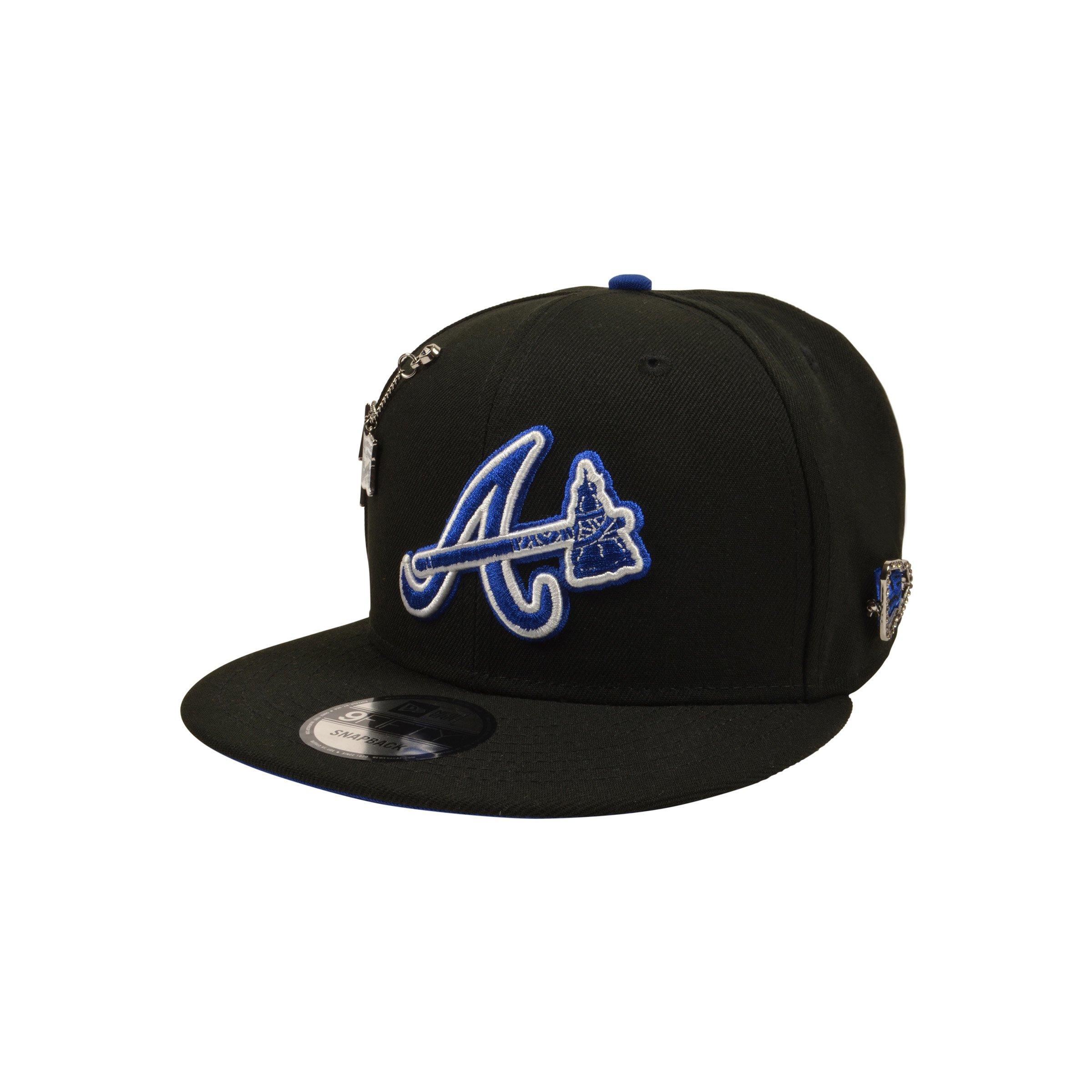 New Era Atlanta Braves 9FIFTY Charm Snapback Hat - Black/Royal - BLACK/ROYAL